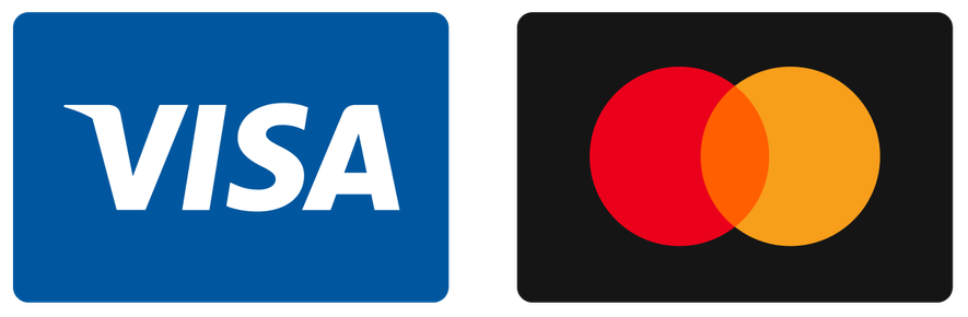We accept Visa and Mastercard