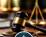 Gavel and scales of justice on a desk
